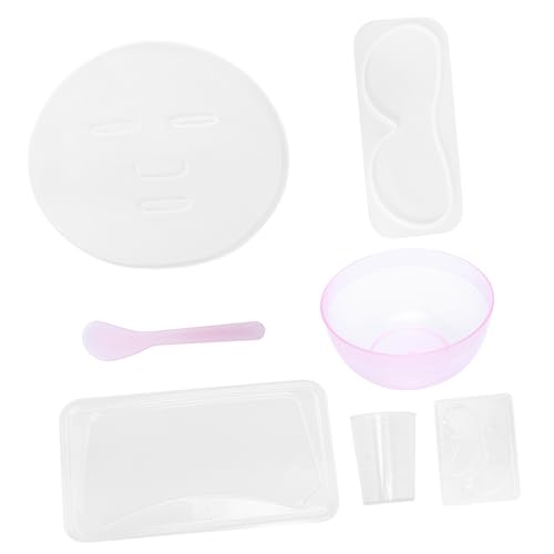 Beavorty 1 Satz Gesichtsform-Set bettwäsche Pflege Maskenbrett Membran Gesichtsmaske Damen Tablett PVC Weiß von Beavorty