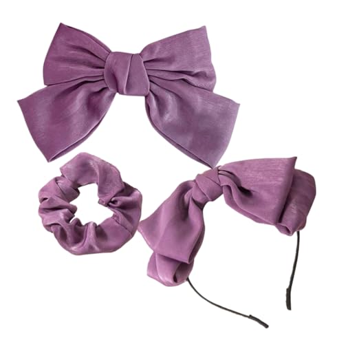 Beavorty Haarschleifen-set 3-in-1 Schleife Haarspange Schleife Stirnband Haargummi Modisches Schleifen-accessoire für Damen von Beavorty