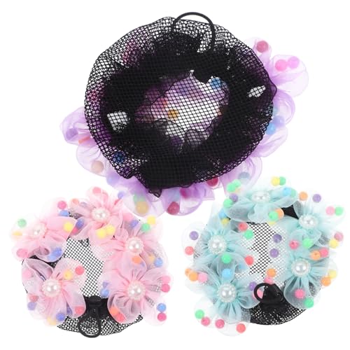 Beavorty 1 Satz Haarschmuck für Kinder hair accessories kinder haarschmuck Dutt-Haarnetze Haarknotenabdeckung Haarnetze für Damen Haarknotennetz Ball Haarring Knospenkopfartefakt Stoff von Beavorty