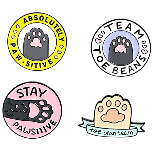Beavorty 4stücke Katzenpfote Brosche Clip Cartoon Für Schals Mäntel Taschen Rucksäcke Hüte Anstecknadel Für Frauen Teens Mädchen Junge Mädchen Aus Hochwertigem Material von Beavorty