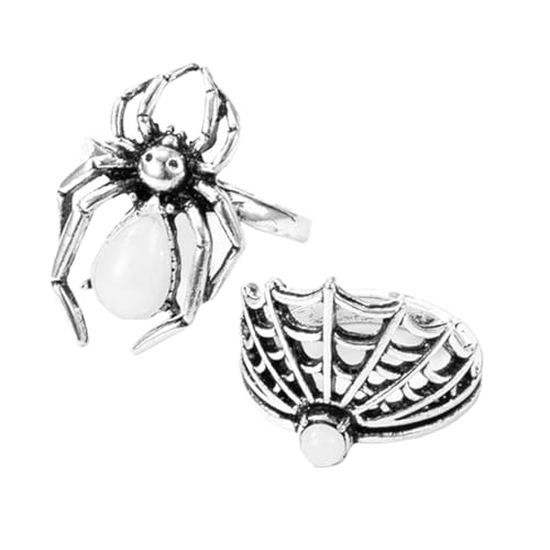 Beavorty 1 Satz Punk Spider Ring Für Frauen Teiliges Vintage Schmuckset Auffällige Spinnenringe Für Tägliche Anlässe Partys Und Besondere Events Stilvolle Accessoires Für 2 Stück von Beavorty