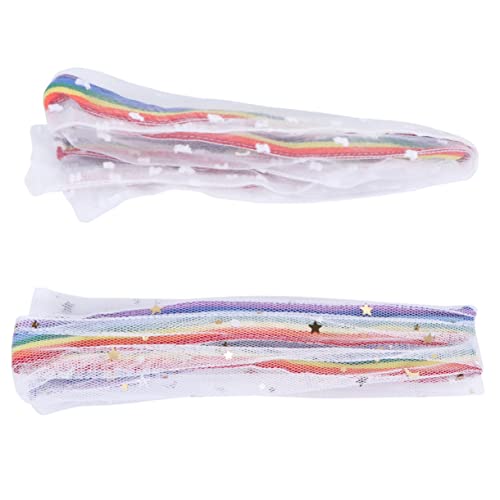Beavorty 1 Satz Regenbogenfarbige Haargummis Multifunktionales Bedrucktes Halstuch Für Damen Als Haarband Schal Oder Accessoire Für Verschiedene Anlässe 2 Stück von Beavorty