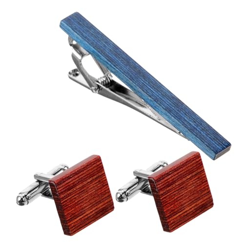 Beavorty 1 Satz Retro Krawattenklammer Manschettenknöpfe für Männer Elegantes Accessoire für Anzug Verarbeitet für Besondere Anlässe Design von Beavorty