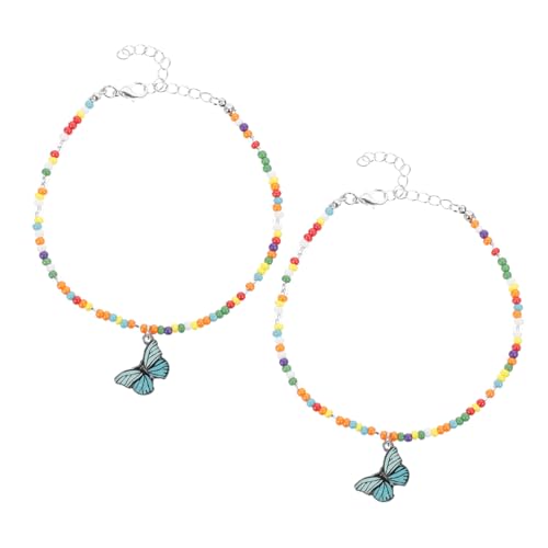Beavorty 1 Satz Teiliges Bohemian Fußkettchen Mit Bunten Perlen Verstellbares Schmuckstück Für Frauen Für Strand Party Hochzeit Und Alltag 2 Stück von Beavorty