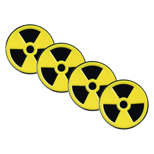 Beavorty 1 Satz Teiliges Brosche Mit Strahlungszeichen Metall Anstecknadeln Für Kleidung Rucksack Dekoration Pins Für Damen Herren 4 Stück von Beavorty