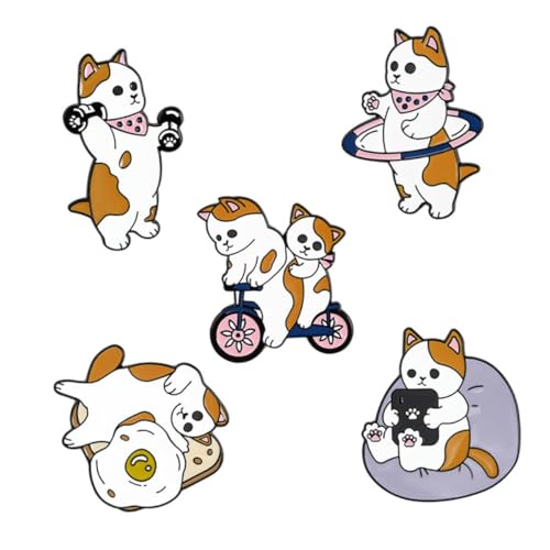 Beavorty 1 Satz Teiliges Cartoon Broschen Set Niedliche Anstecknadeln Für Kleidung Und Taschen Für Alltag Und Partys Leicht Und Langlebig Hochwertigem Legierungsmaterial 5 Stück von Beavorty