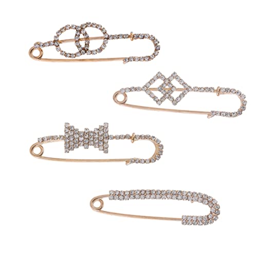 Beavorty 1 Satz Teiliges Damen Broschen Strass Praktische Dekoration Für Kleidung Pullover Und Cardigans Für Partys Und Alltag 4 Stück von Beavorty