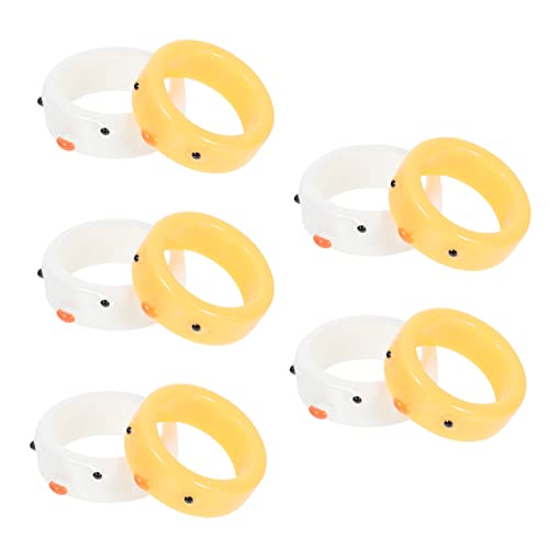 Beavorty 1 Satz Teiliges Fingerringen Für Damen Niedliche Hühner Muster Dekorative Tail Ringe Für Besondere Anlässe Für Ihre Liebsten 10 Stück von Beavorty