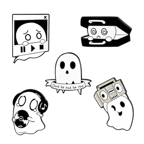 Beavorty 1 Satz Teiliges Ghost Broschen Niedliche Emaille Anstecker Für Rucksäcke Taschen Kleidung Als Für Besondere Anlässe Und Festivals 5 Stück von Beavorty