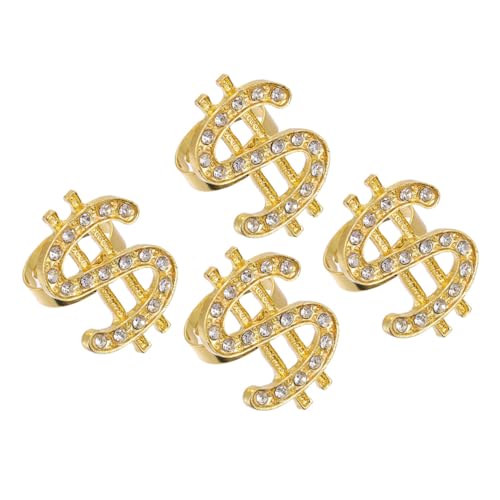 Beavorty 1 Satz Teiliges Hip Hop Ringe Für Herren Goldene Punk Finger Ringe Kostümzubehör Für Rapper Und Hip Hop Artists Modischer Modeschmuck Mit Klassischem Design 4 Stück von Beavorty