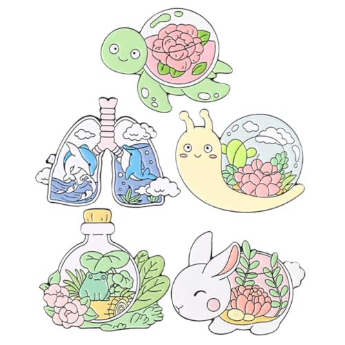 Beavorty 5stücke Schnecke Brosche Clip Tier Brosche Für Frauen Teens Mädchen Mit Blume Für Kleidung Jacken Mäntel Taschen Rucksäcke Hüte von Beavorty