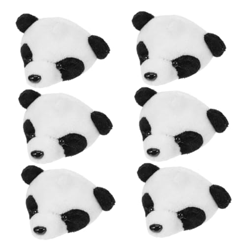 Beavorty 6Stücke Panda Brosche Plüsch Brosche Cartoon Abzeichen für Frauen Niedliche Panda Anstecker Mädchenaccessoires Stofftier Dekoration von Beavorty