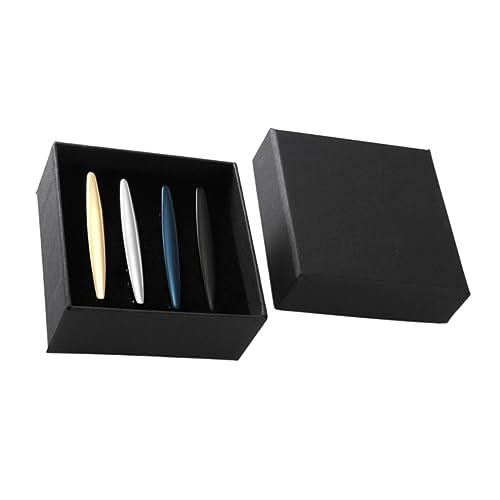 Beavorty 1 Satz Teiliges Set Herren Krawattenclips Business Krawattenhalter Schwarz Silber Gold Und Eleganter Aufbewahrungsgeschenkbox Für Formelle Anlässe Und Tanzveranstaltungen 4 Stück von Beavorty