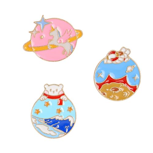 Beavorty 1 Satz Teiliges Set Niedliche Cartoon Katze Einhorn Planet Broschen Kreative Anstecknadeln Legierung Für Kleidung Taschen Hüte Und Schals 3 Stück von Beavorty