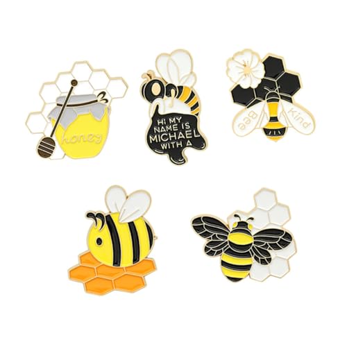 Beavorty 1 Satz Teiliges Set Niedlicher Mini Bienen Broschen Kreative Anstecknadeln Für Diy Kleidung Taschen Rucksäcke Leicht Vielseitig Für Jede Gelegenheit 5 Stück von Beavorty