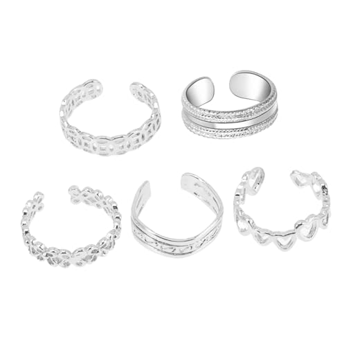 Beavorty 1 Satz Teiliges Verstellbarer Zehenringe Für Damen Stilvolles Fußschmuck Accessoire Für Strand Partys Und Alltag Für Besondere Anlässe Und Tägliches Tragen 5 Stück von Beavorty