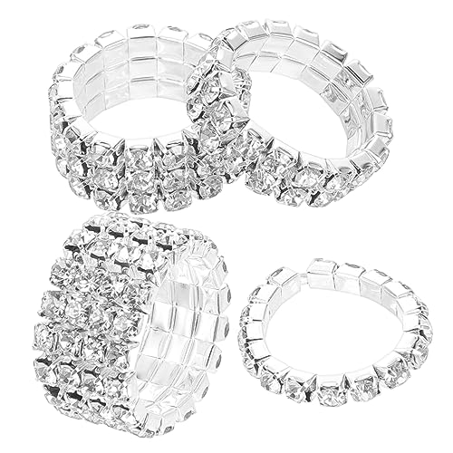 Beavorty 4stücke Teiliges Ring-set Für Frauen Mit Funkelnden Strasssteinen Stapelbare Hochzeits Partnerringe Für Besondere Anlässe Und Alltag von Beavorty