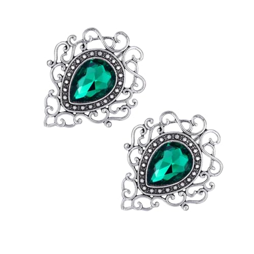 Beavorty 1 Satz Vintage Broschen Für Damen Grüne Edelstein Anstecknadeln Schmuck Zur Bekleidung Für Partys Und Hochzeiten Stilvolle Kleidung Deko 2 Stück von Beavorty