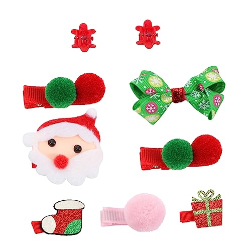 Beavorty 1 Set/9-Teiliges Weihnachts-Haarschmuck-Set Kinder-Haarspangen Für Mädchen Kleinkind-Mädchen-Accessoires Mädchen-Anzug Weihnachten Niedlicher von Beavorty