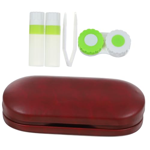 Beavorty Brillenbox Mit Kontaktlinsenbehälter Tragbares Etui Für Brillen Und Zubehör Wasserdichtes Reisenetzui Für Mehrere Brillen Und Kontaktlinsen von Beavorty