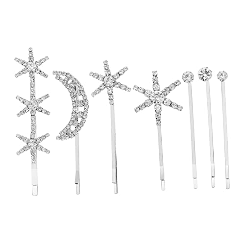 Beavorty 1 Satz Wort Clip Seitenclip Stern Haarspangen Bling Bobby Hochzeitshaarschmuck Für Frauen Haarschmuck Für Damen Haar Klammern Haarklammer Kopfbedeckung Strass Metall Braut von Beavorty