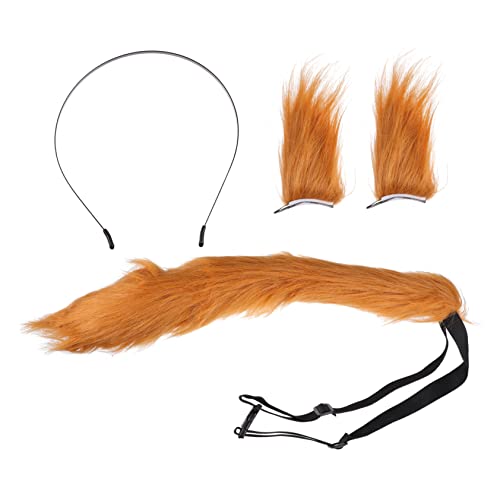 Beavorty 1 Satz Fuchsohren Verschluss Aus Tierhaar Fuchsschwanz-cosplay Tierische Haarbänder Stirnband Für Tierkostüme Haarband Mit Tierohren Kuscheltier Kind Plüsch Schmücken Pop von Beavorty