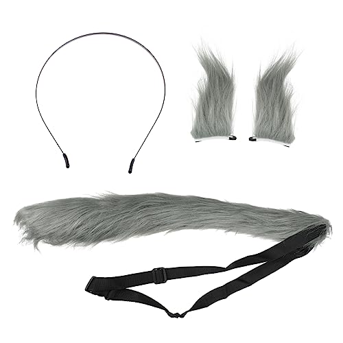 Beavorty 1 Satz Fuchsohren Schwanz Verschluss Aus Tierhaar Fuchsschwanz-cosplay Stirnband Für Tierkostüme Cosplay Fuchsohren Haarreifen Haarspangen Für Katzenohren Plüsch Ohrring Behaart von Beavorty