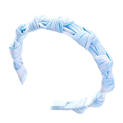 Beavorty Haarband 1 Stück Batik-Stirnband Modische Stirnbänder Damen-Stirnbänder Blaue Haar-Accessoires Breites Stoff-Stirnband -Party-Haar-Accessoire Knoten-Kopfschmuck Damen-Haarband von Beavorty