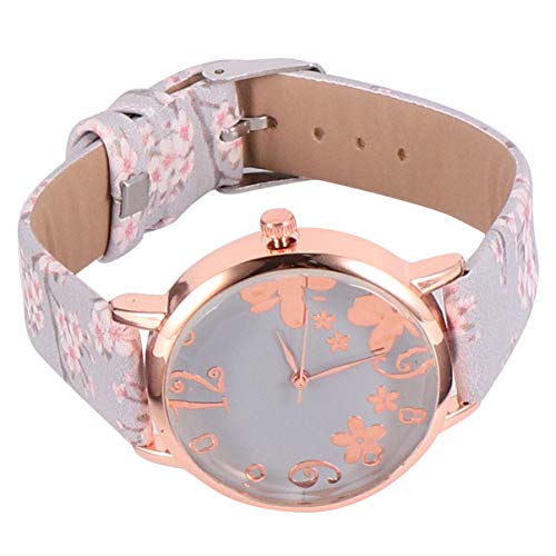 Beavorty Quarzuhr Für Damen Damenuhr Mit Blossom Muster Armbanduhr Aus Hochwertigem Material Langlebige Uhr Für Frauen Klarem von Beavorty