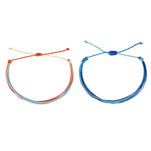 Beavorty Buntes Bohemain-Armband Handgemacht Mit Perlen Verstellbar Folk-Stil Fußkettchen Wasserdichter Wachs-schnurarmband Schadstofffrei Und Leicht Zu Tragen von Beavorty