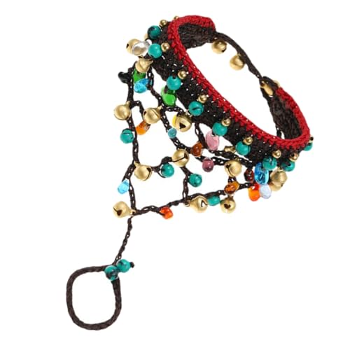 Beavorty 1 Stück Bohemian Style Armband für Handgefertigte Geflochtene Kette mit Glockenverzierung Handdekor für Partys Besondere Anlässe von Beavorty