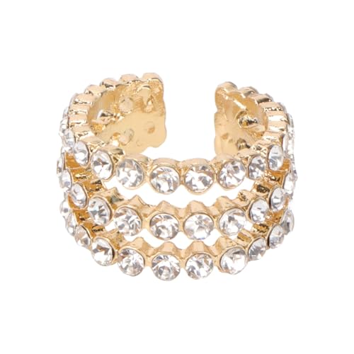 Beavorty 1 Stück C Förmiger Ohrring Clip für Frauen Stilvoller Schmuck mit Funkelnden Zirkonia nicht Durchstechender Ohrclip Modischer Ohrschmuck Legierung von Beavorty