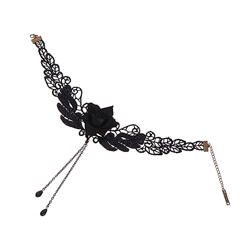 Beavorty 1 Stück Chic Halskette für Damen Elegantes Schwarzes Vampir Design Hautfreundliches Material für Partys und Alltag Vielseitiges Schmuckaccessoire von Beavorty