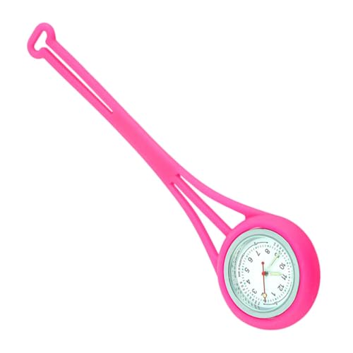 Beavorty 1 Stück Chronograph Krankenschwestern beobachten Anschauen Runde Uhr hängende Uhr für langlebige Taschenuhr Krankenschwester Uhren Frauen Uhren Schöne Uhr Kieselgel Rosig von Beavorty