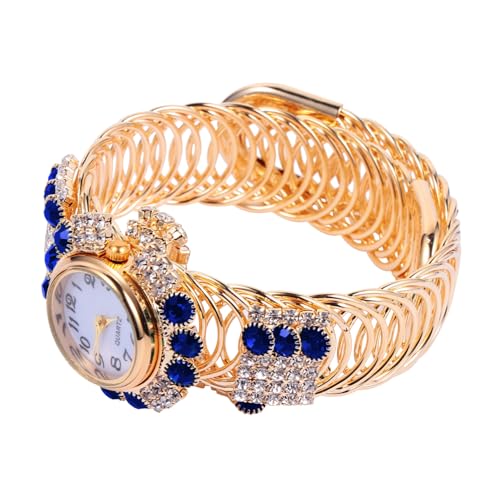 Beavorty Legierung Armbanduhr Für Damen Quarzuhr Mode Uhrenarmband Mit Metallschnalle Schlichtes Design Uhr Für Mädchen Hochwertiges Manschettenarmband von Beavorty