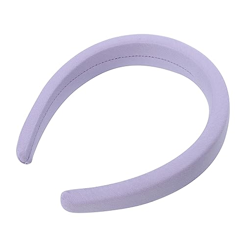 Beavorty 1stk Dickes Schwamm-stirnband Breiter Kopfschmuck Breite Kopfbedeckung Stirnbänder Für Damenhaar Gekreuzte Haarbänder Haarband Tuch (polyester) Violett Hochzeit Scharnier Fräulein von Beavorty