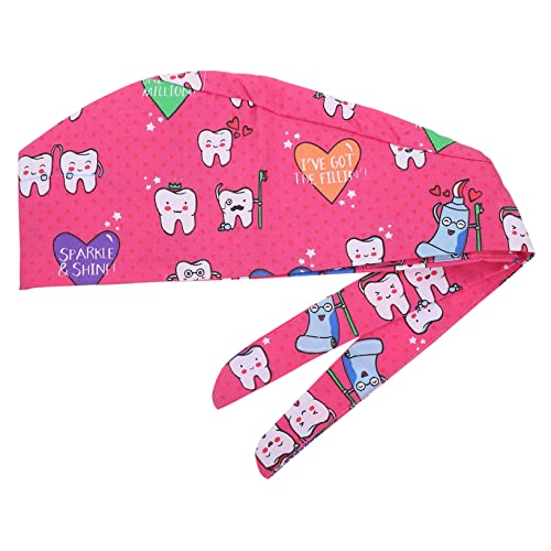 Beavorty 1 Stück Druckarbeitsmütze mit Verstellbarem Band Schweißabsorbierendem für Frauen mit Langen für Freizeit Modisches Design von Beavorty