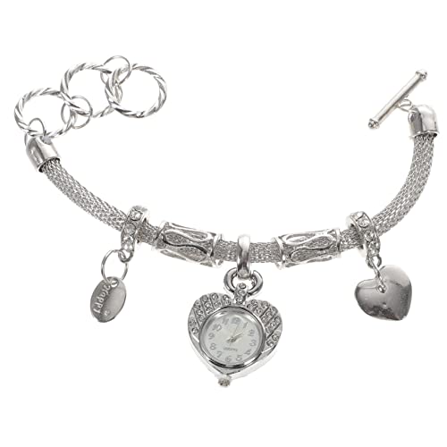 Beavorty 1 Stück Elegantes Damenarmband mit Uhr Glänzendes Armband mit Strasssteinen Herz Modisches Design für Besondere Anlässe als für Ihre von Beavorty
