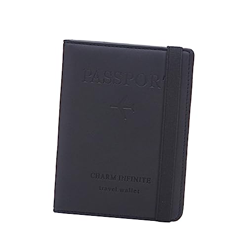 Beavorty 1 Stück Frauenausweise Wallet RFID-Geldbörse Reisepass Brieftasche Fall Reisepassetui Black von Beavorty