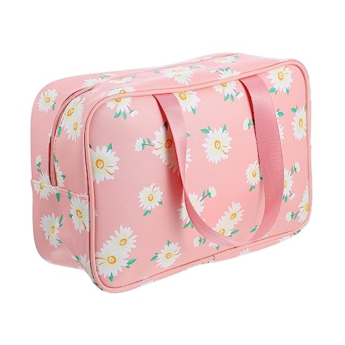 Beavorty 1stk Gänseblümchen-Kosmetiktasche Pu-Make-up-Tasche Schminkkoffer Schminksets Für Damen Organisator Bilden Reisekoffer Bilden Süße Kulturtasche Aufbewahrungstaschen Reisen Niedlich von Beavorty