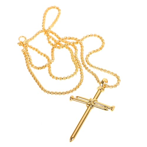 Beavorty 1 Stück Herren Choker Halskette mit Kreuz Anhänger Hip Hop Schmuck für Partys und Freizeit Langlebigem Material Komfortabel und Stylish für von Beavorty