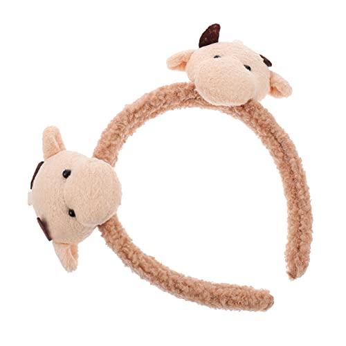 Beavorty 1 Stk Stirnband Aus Kalbshorn Stier Stirnband Neujahr Kopfschmuck Weihnachtshaarreifen Hirsch Haarspange Jahr Des Ochsen Haarband Neujahr Haarband Haarschmuck Die Kuh Flanell Kind von Beavorty