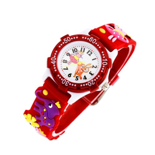 Beavorty 3D Cartoon Kinderuhr für Mädchen Digitale Armbanduhr mit Verstellbarem Silikonarmband Bunte Tiermuster Lernuhr für Kinder von Beavorty