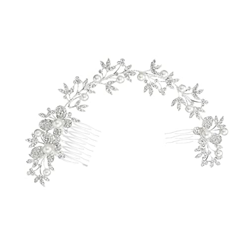 Beavorty 1stk Haarschmuck Für Die Hochzeit Kopfschmuck Aus Strass Perlenhaarkämme Königin Prinzessin Kopfbedeckung Kopfbedeckungen Für Damen Hochzeit Haarkämme Braut Hochzeitskleid Haarteil von Beavorty