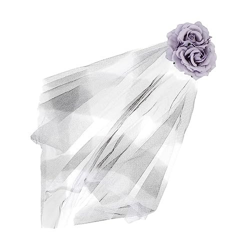 Beavorty 1stk Haarnadel Kathedrale Hochzeitsschleier Mexikanisches Stirnband Gotische Haarspangen Schwarzer Schleier Halloween Halloween-haarspange Rose Stoff Mädchen Damen Mexiko von Beavorty