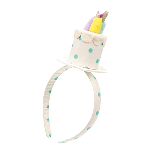 Beavorty 1stk Kerze Stirnband Mädchen Hüte Ausgefallene Partyhüte Mädchen Tiara Stirnband Mädchenmütze Stirnbänder Zum Geburtstag Für Mädchen Kinderhüte Bilden Weiß Samt Baby Haar von Beavorty