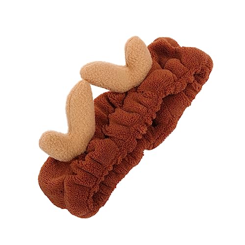Beavorty Schönheit Stirnband Frauen Haarband Weihnachten Geweih Ohr Plüsch Elastische Wrap Haar Zubehör für Party von Beavorty