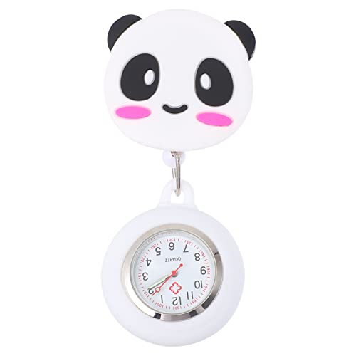 Beavorty 1 Stück Panda Taschenuhr für Krankenschwestern Stylische Dehnbare Clip Uhr mit Süßem Panda Design für Pflegekräfte Einfach Tragbar Leicht Abzulesen Perfektes für Ärzte Pfleger von Beavorty