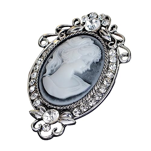 Beavorty 1 Stück Retro Resin Brosche für Frauen Eleganter Barock Brustpin Silber Kreativer Schmuck für Partys Festivals Leicht für Kleidung Taschen Schals von Beavorty