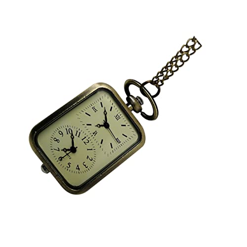 Beavorty Vintage Taschenuhr Mit Anhänger Und Kette Retro Metalluhr Für Herren Und Damen Präzises Doppelwerk Als Geschenk Oder Modisches Accessoire von Beavorty